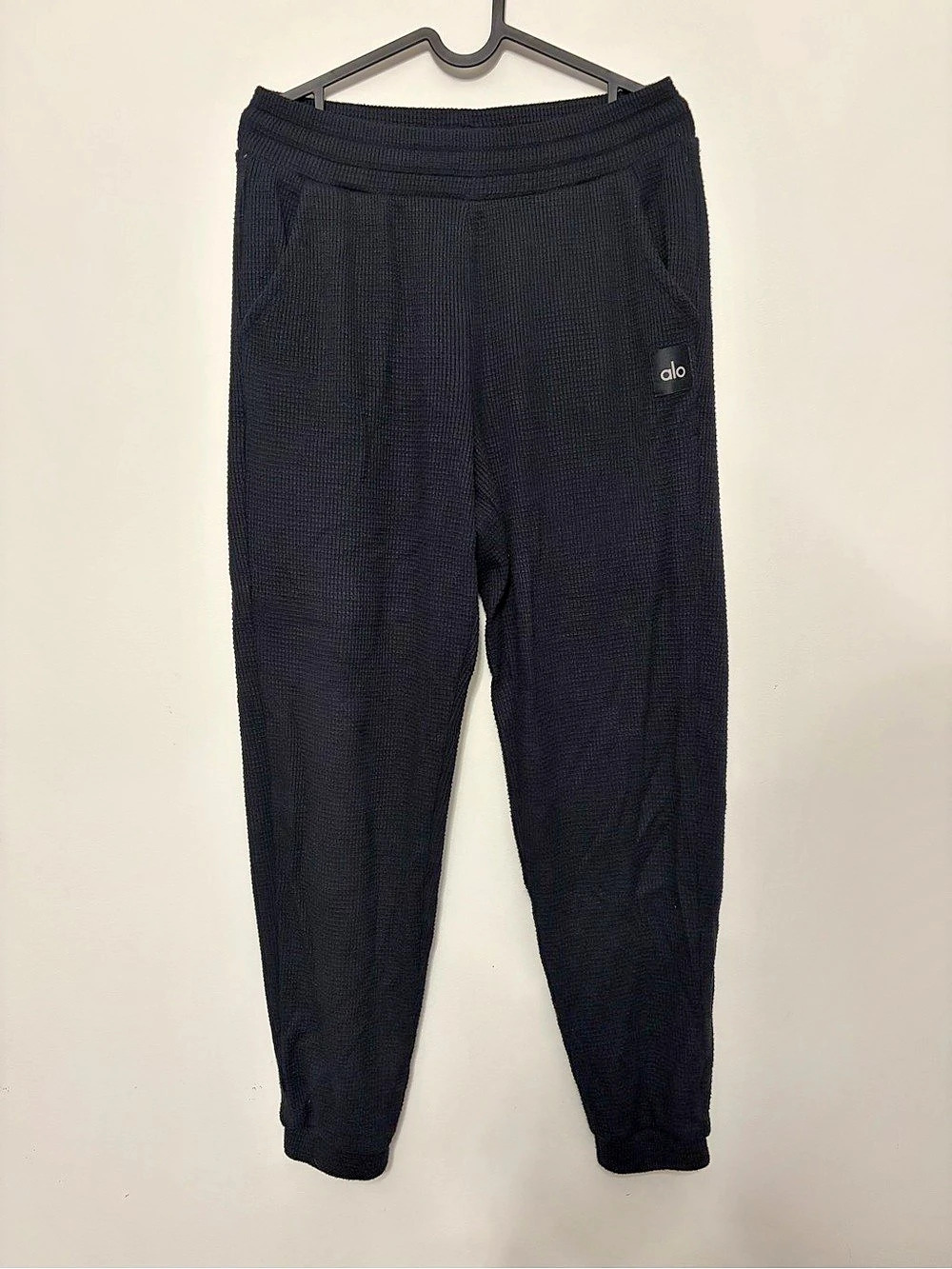 Alo Black Textured Joggers Size Small